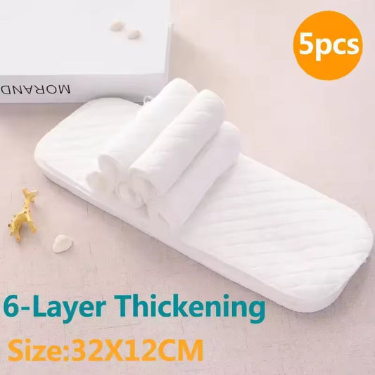 Reusable Baby Diapers – Breathable Cotton Cloth Diapers (5 or 10 Pcs)